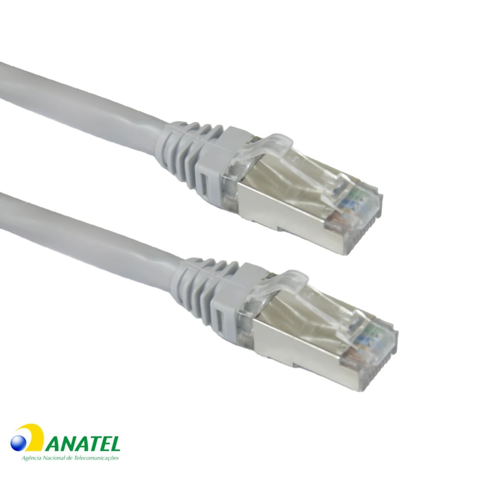 Patch Cord Cat6A F/UTP CM GigaLan Furukawa Cinza 3,0 Metros